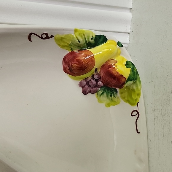 Japanese Ceramic Fruit Themed Divided Serving Platter/Appetizer Tray - Picture 3 of 5